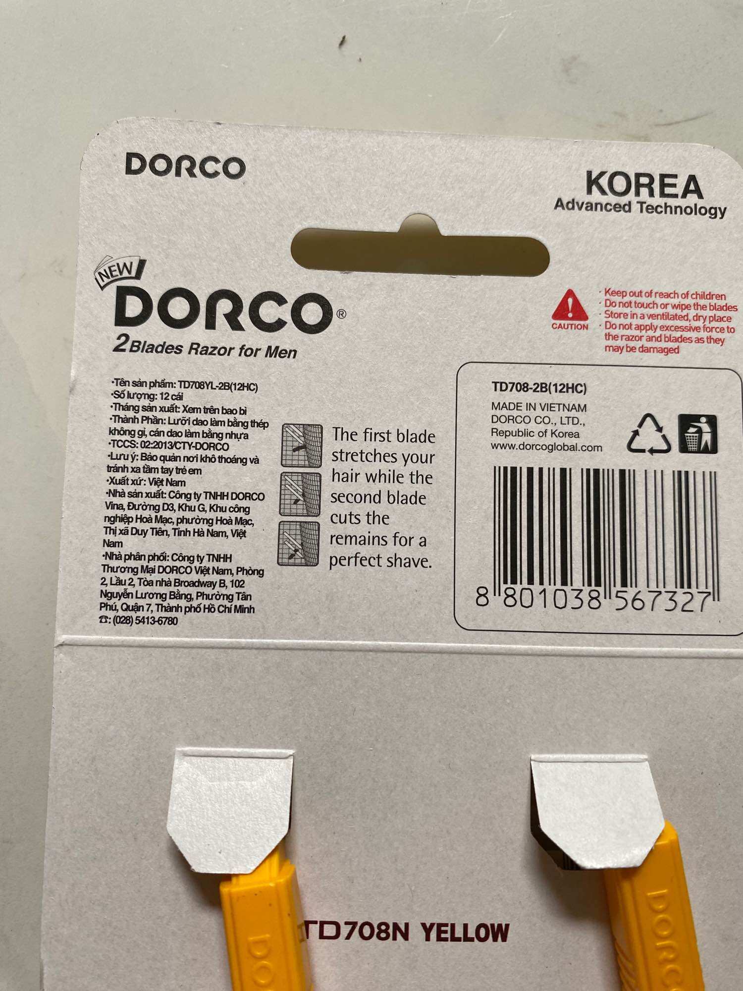 🪒Lố 12 Cây Cạo Râu Dorco Vàng siêu bén