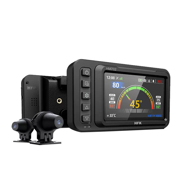 HFK | Front and Rear Dual Cameras Waterproof Tire Pressure Monitoring Motorcycle Dash Cam Giá 6,354,000 Đồng*Miễn phí vận chuyển