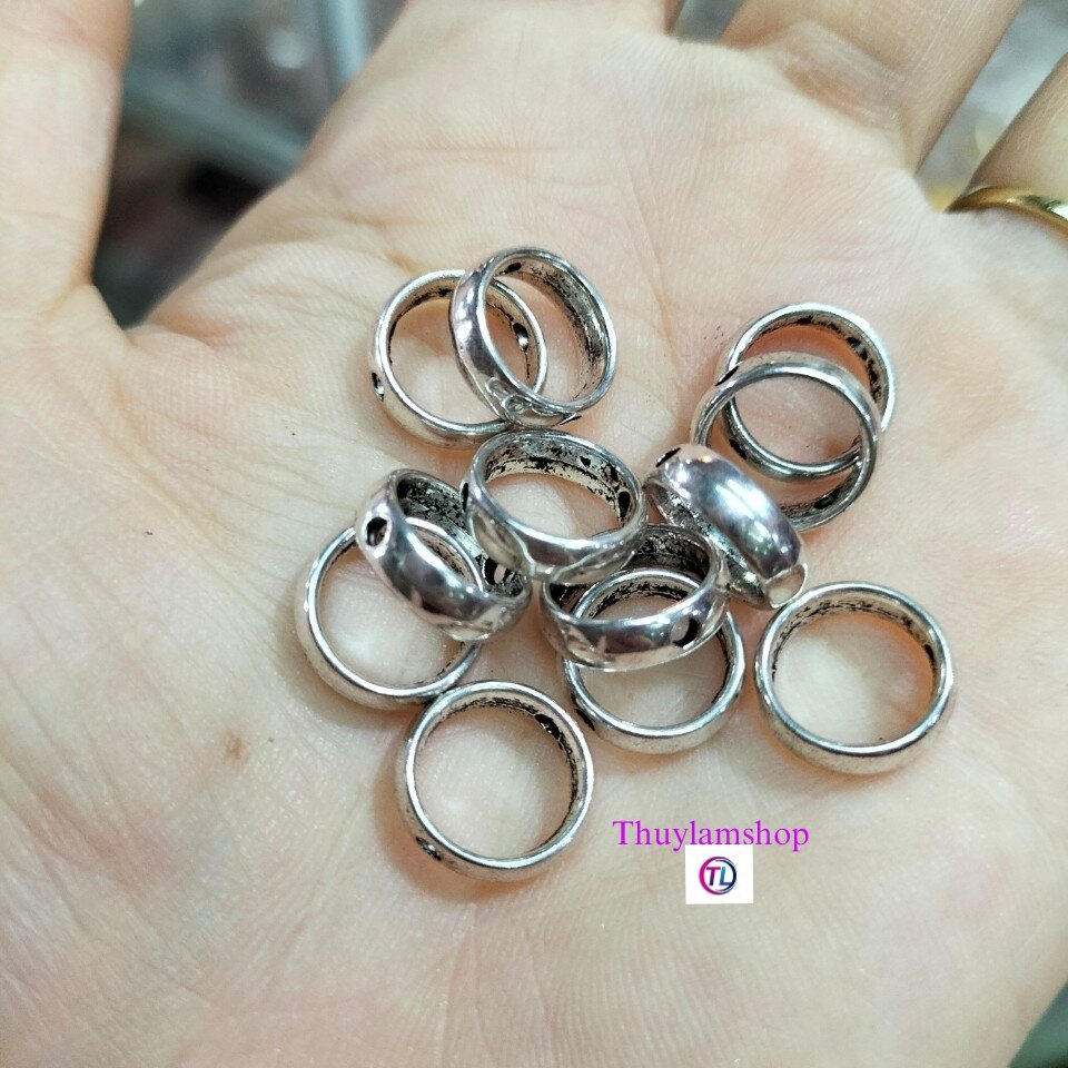 Charm bọc đá bọc hạt 8li hình tròn làm vòng
