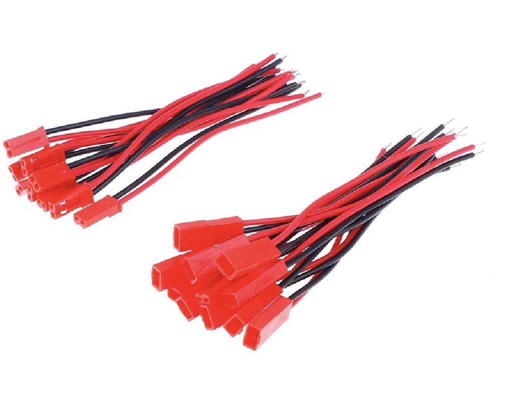 Cặp jack kết nối cáp JST 2P - đực cái độ dài 10cm