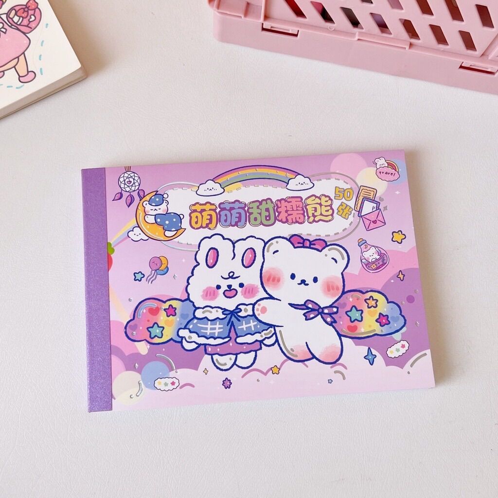 [Tách lẻ 10 tờ] Sổ 50 tờ sticker 10x15cm
