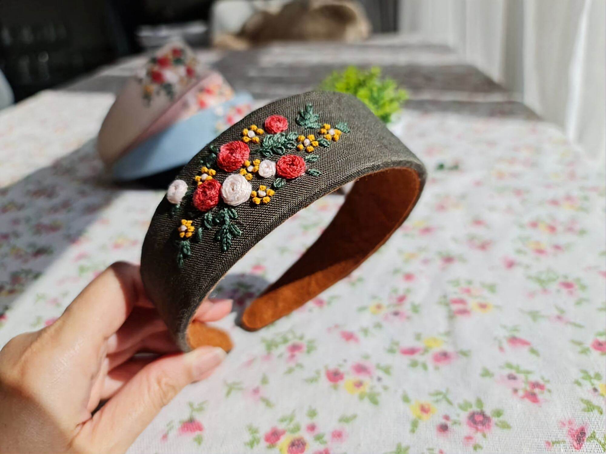 Bờm Tóc Thêu Tay Thủ Công  Handmade - Pong Embroidery