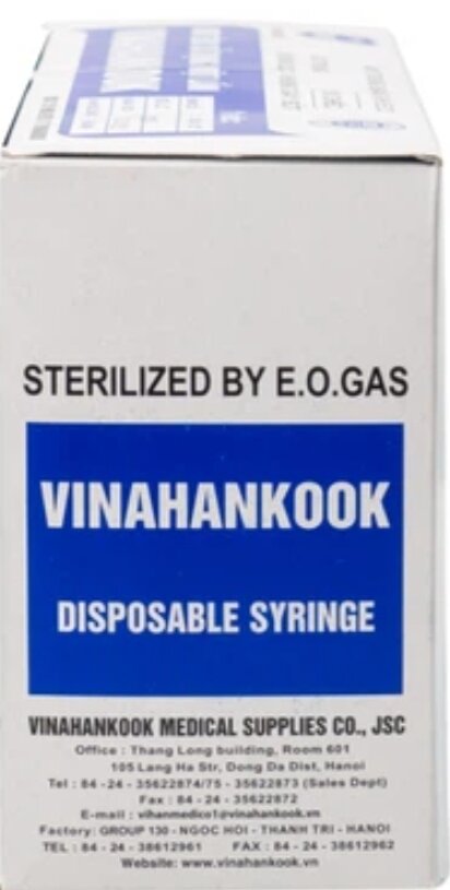 ( Combo 10 Ống bơm kim tiêm 10ml/cc) Bơm Tiêm Vô Trùng 10cc Vinahankook (H/100c)