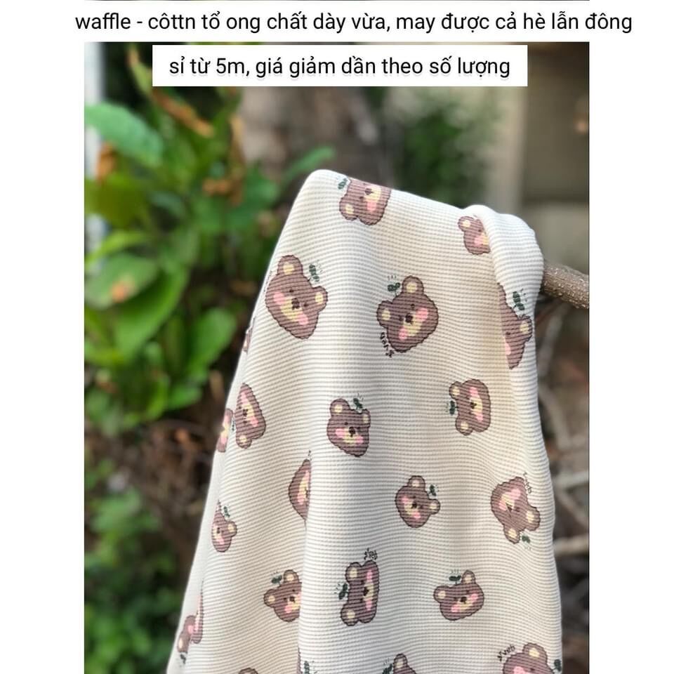 Vải Cotton Waffle cho bé T02/22