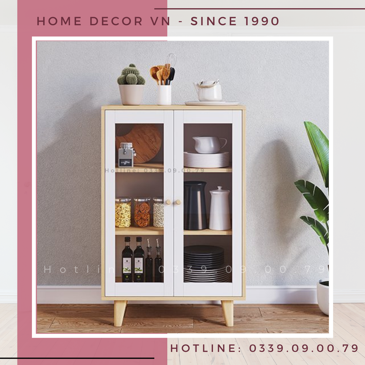 Kệ Nhà Bếp Gỗ Đẹp KVS903