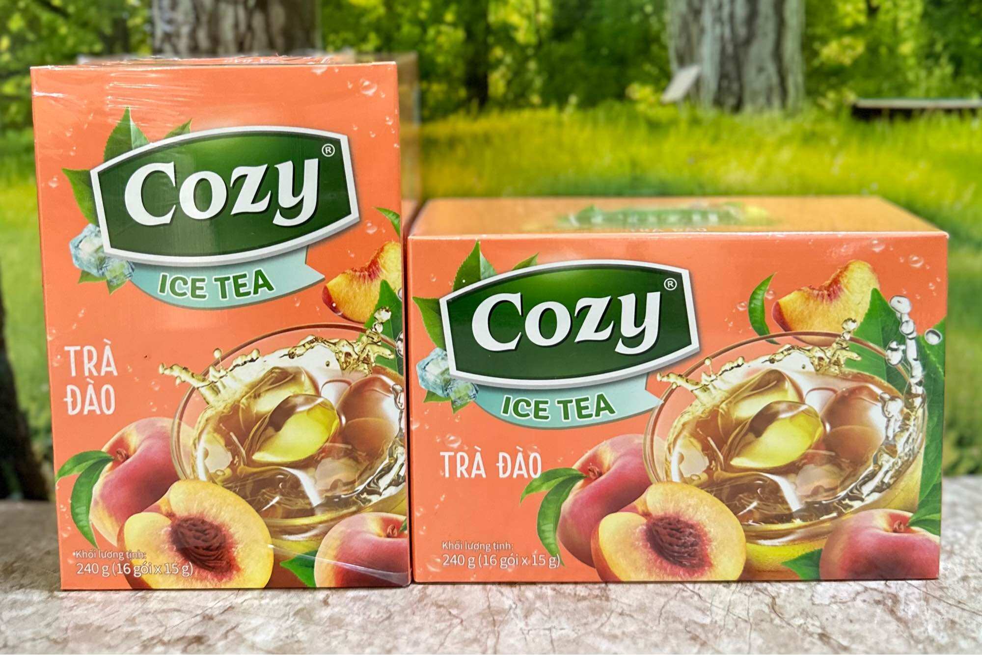 [HCM]Trà Đào Hoà Tan Cozy Hộp 270g(18 gói*15g)