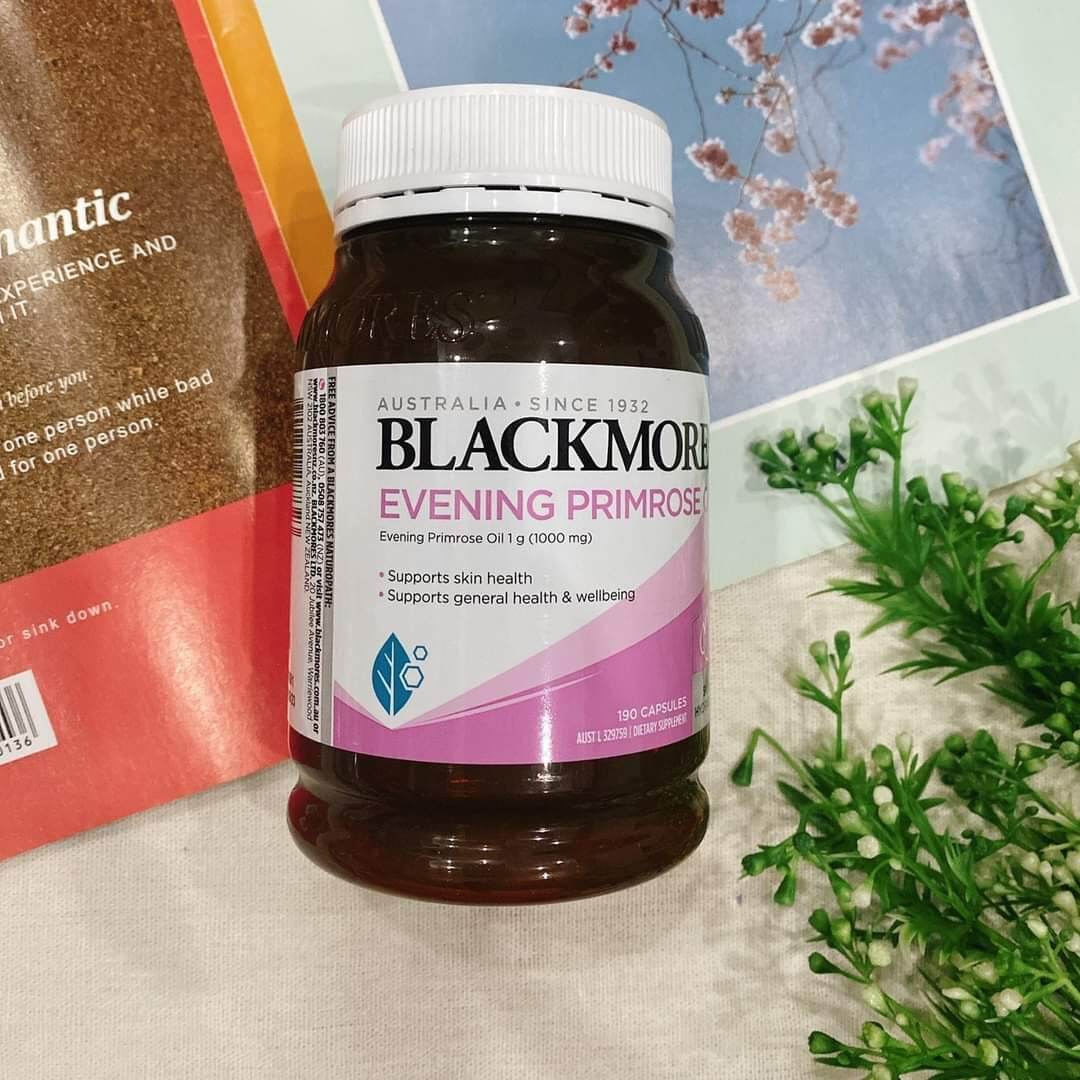 Viên Uốn Tinh dầu hoa Anh Thảo Blackmores Evening Primrose Oil 190v Điều kinh, giảm đau bụng kinh, mịn da , hồng hào, đẹp da
