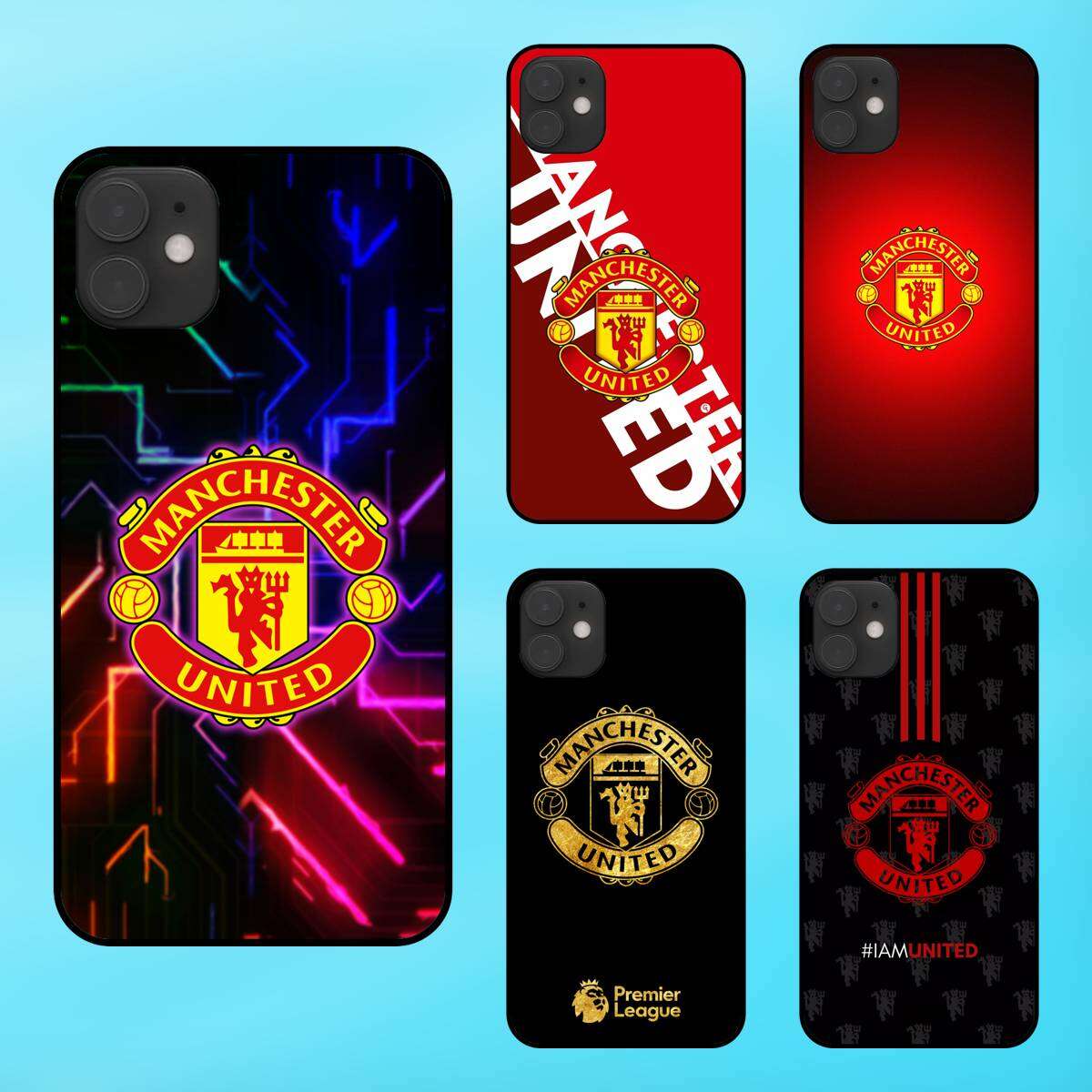 Ốp lưng điện thoại iPhone 11 viền đen CLB Bóng Đá MU