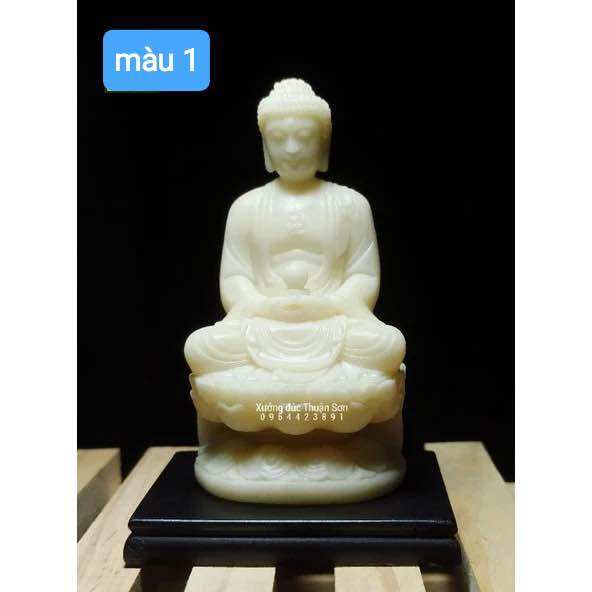 TƯỢNG PHẬT A DI ĐÀ bưng ngọc cao 11cm