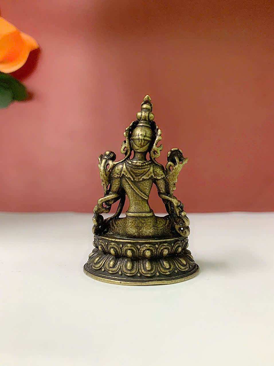 Tượng đồng Đức Tara xanh mật tông