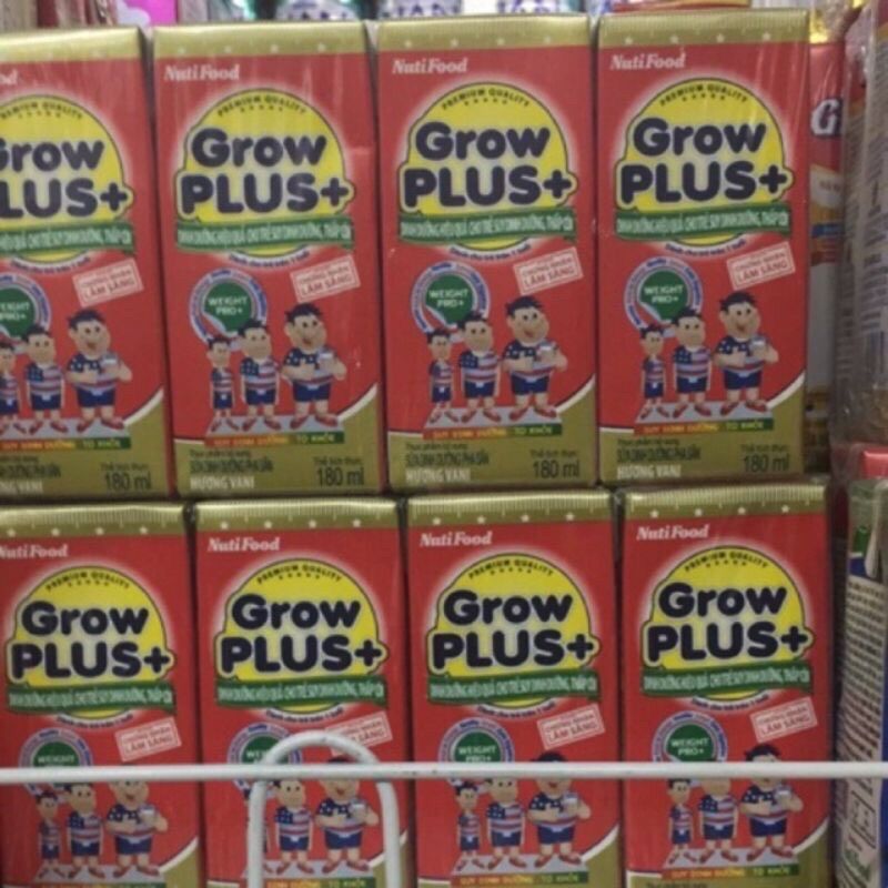 Lốc 4 hộp sữa growplus + đỏ 180ml
