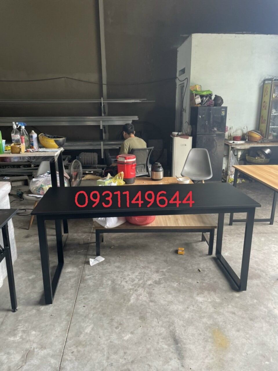 Bàn làm việc full đen dài 150