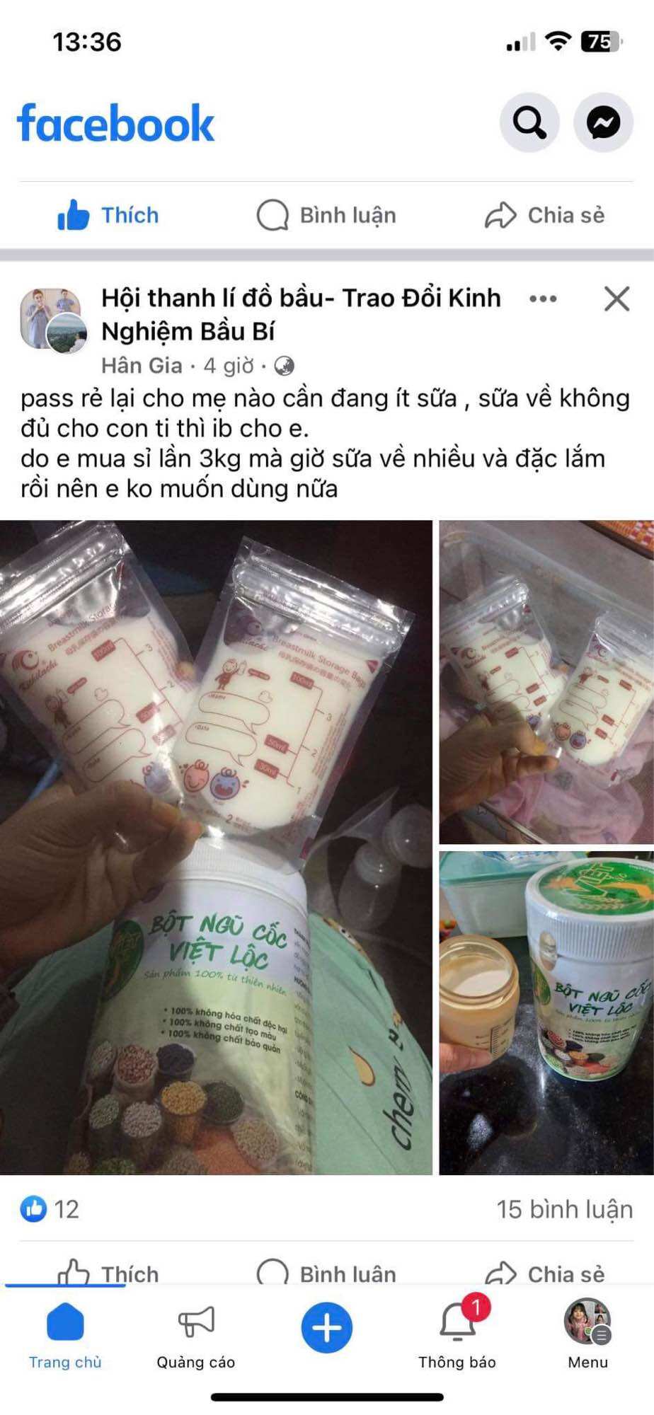 Ngũ Cốc Việt Lộc -Bầu,mẹ sau sinh