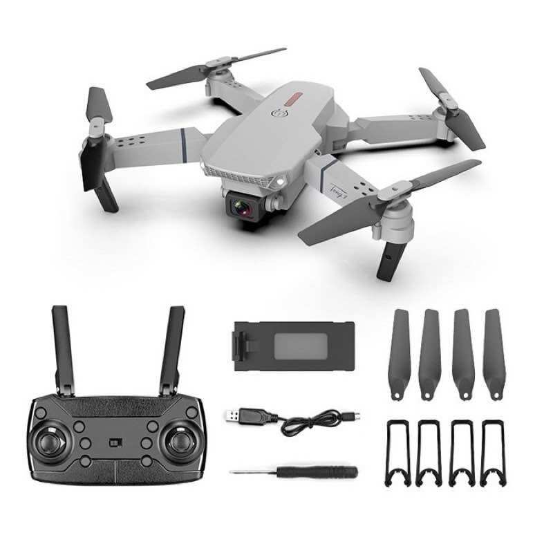 Máy bay E88 Pro, 2 camera 4K,pin 1800mah ( tặng túi đựng)