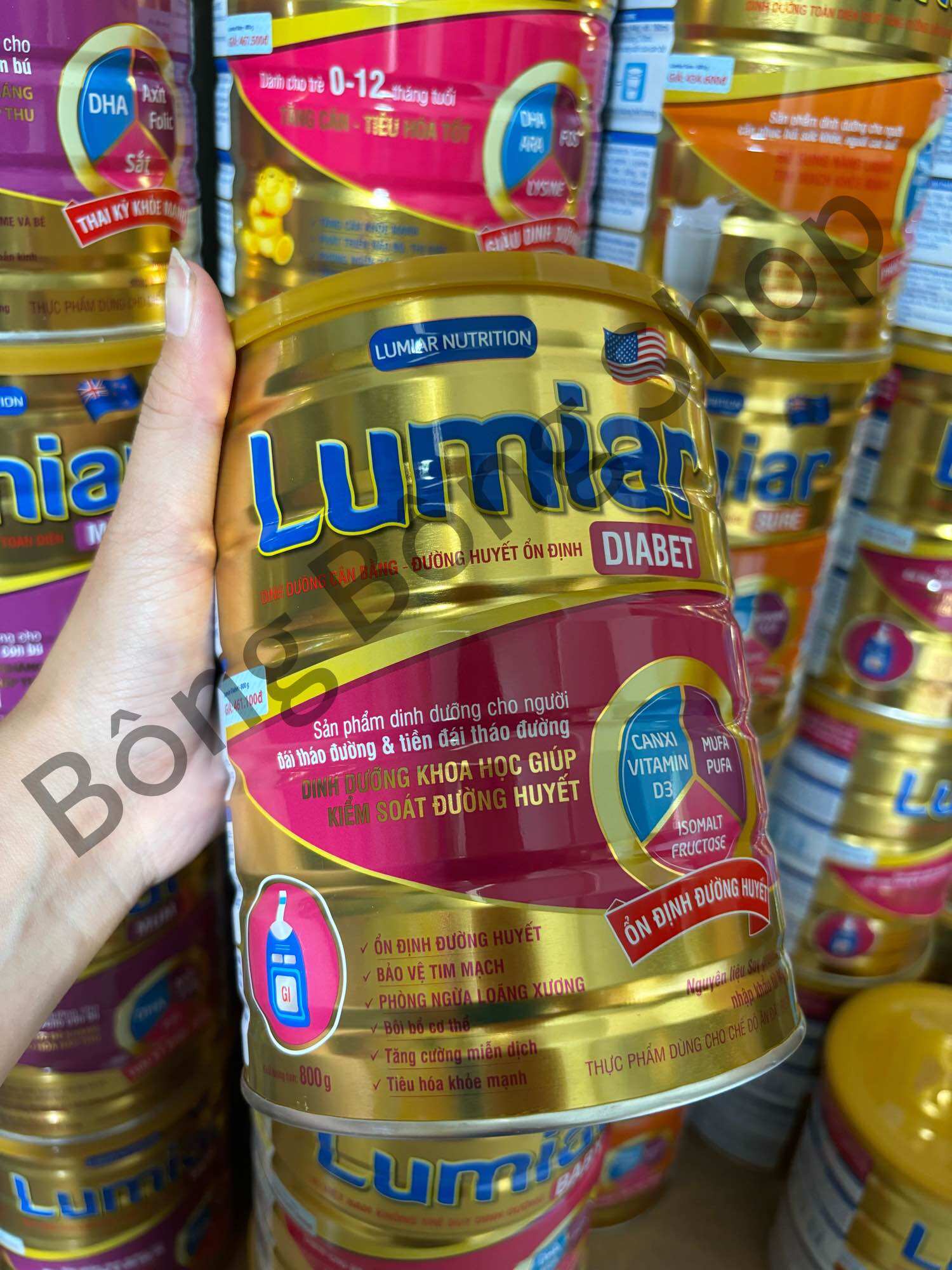 Sữa bột Lumiar Diabet dành cho người tiểu đường giúp ổn định đường huyết