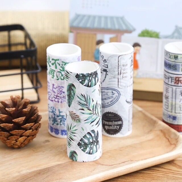 Washi tape trang trí nhiều phong cách, 10cm 🌿