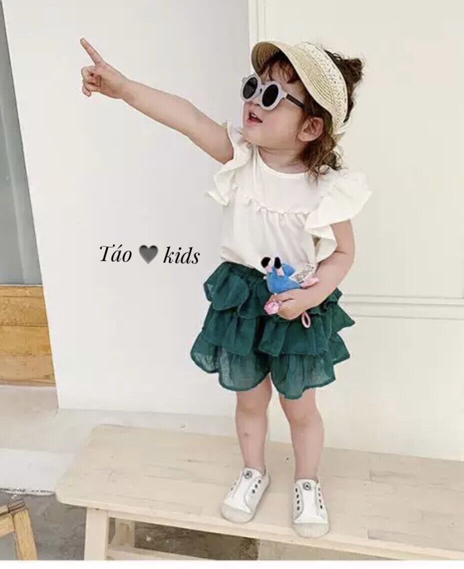 Set bộ thiết kế cánh tiên quần bèo bé gái