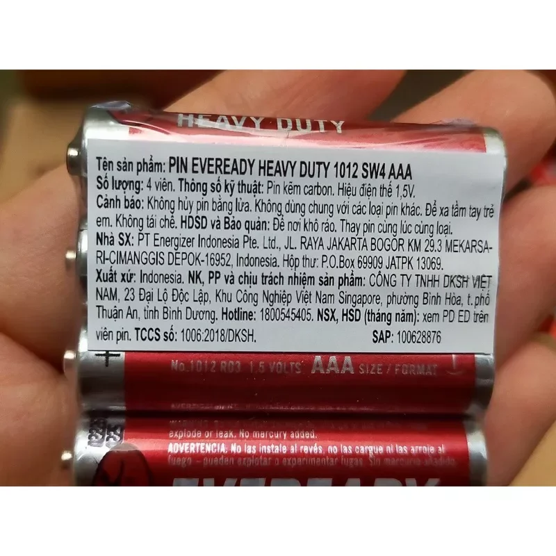 Vỉ 4 viên pin Eveready 3A