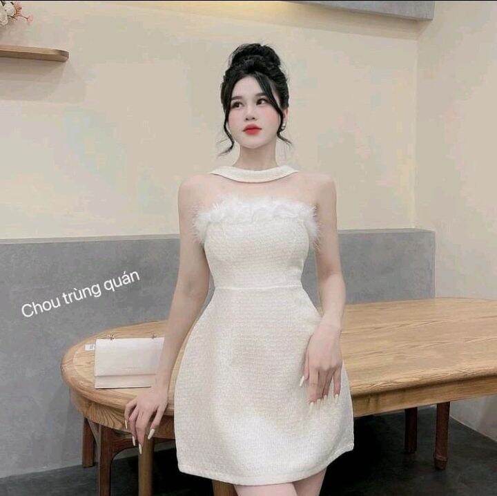 Đầm tiểu thư chất dạ xịn kiểu dáng sang trọng
