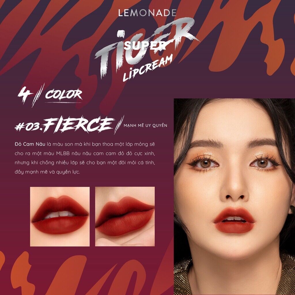 Son kem lì Lemonade SuperTiger Matte Lipcream 5g