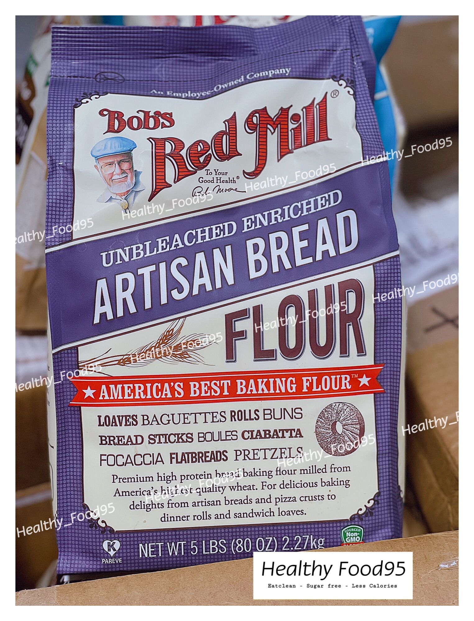 Túi zip 500gram bột mì red mill chuyên bánh mì
