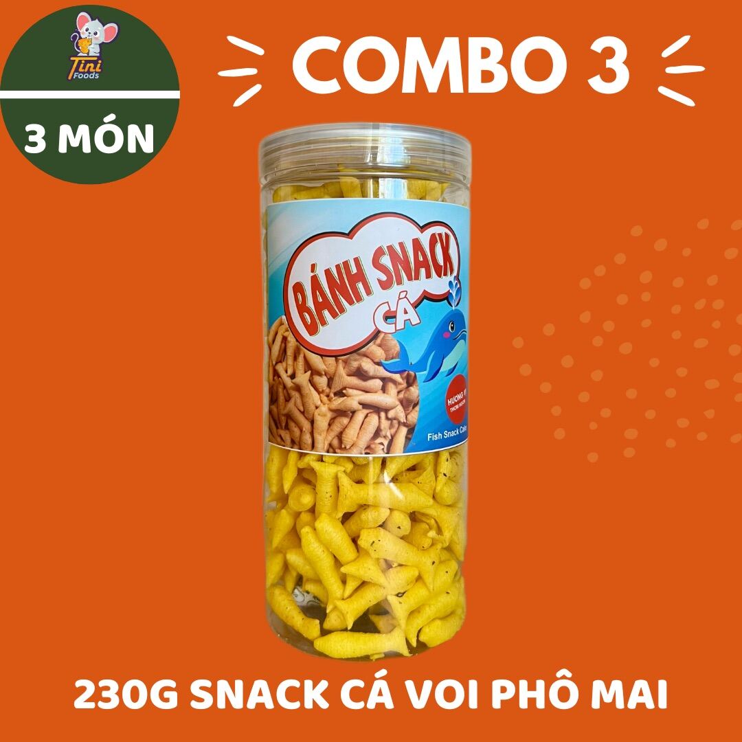 [COMBO 3] 2 Loại Khô Thịt & Khô Hải Sản Mix Vị Siêu Ngon (Tặng 1 Hũ Bánh Snack Cá Voi Vị Phô Mai)