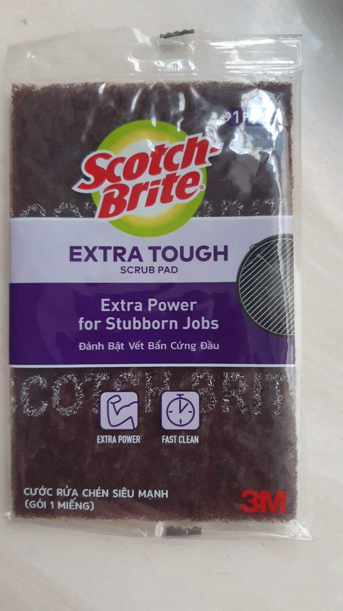Cước cọ rửa scotch brite 3m 7447 mạnh hơn inox gói 1 miếng