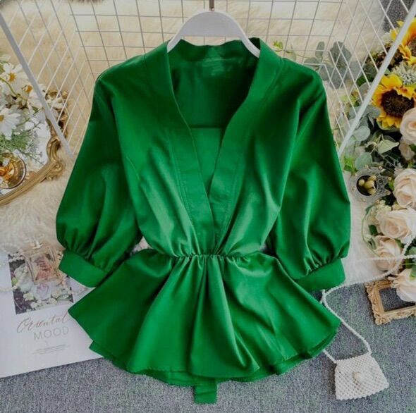 57-90kg Bigsize ÁO KIỂU PEPLUM GIÁ RẺ
