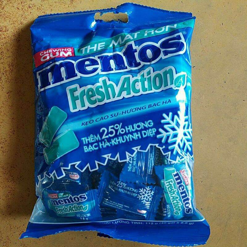 kẹo cao su 2 viên coolair và mentos