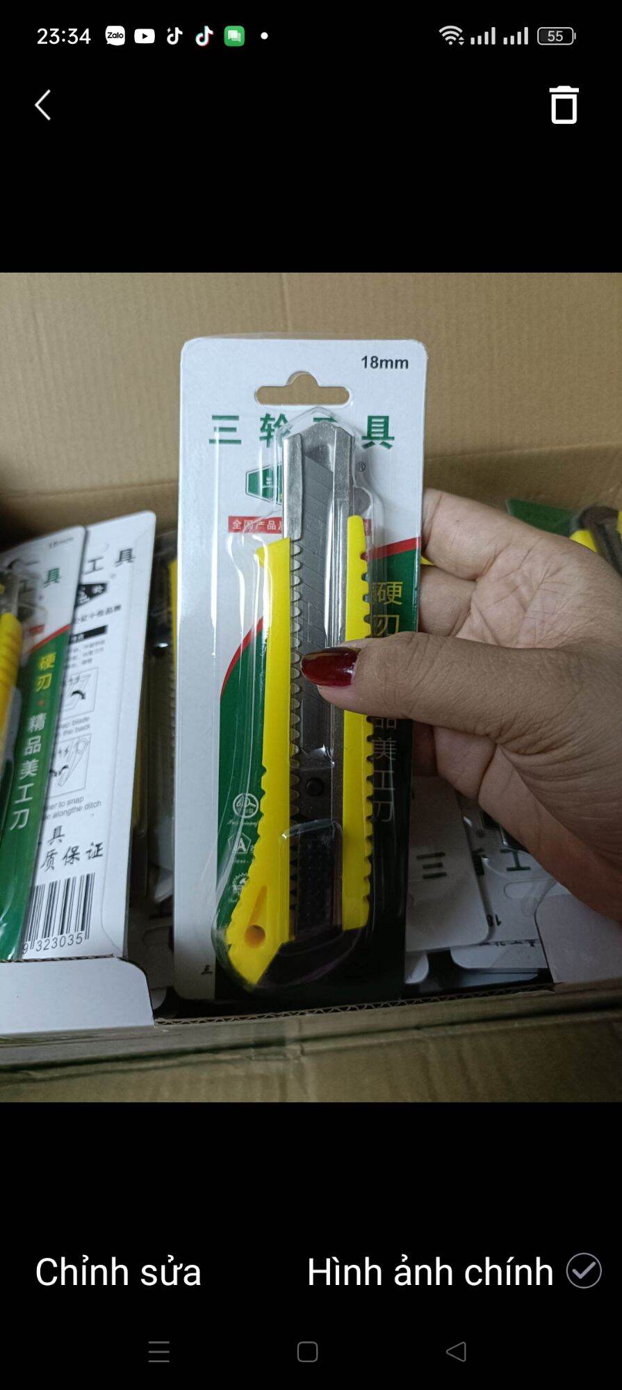 Dao Rọc Giấy size Lớn A100 18mm lưỡi thép