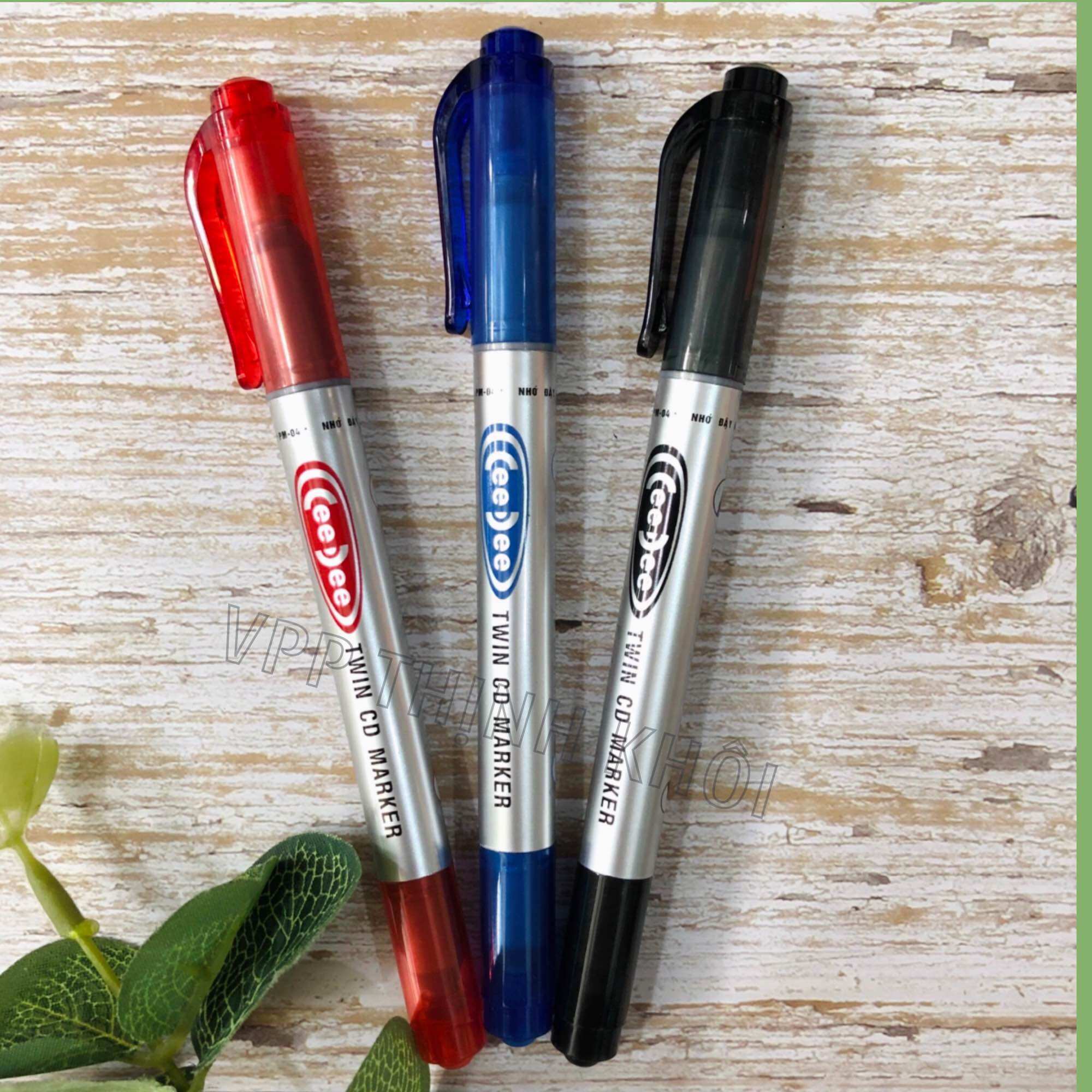 Bút lông dầu thiên long pm-04 2 đầu bút