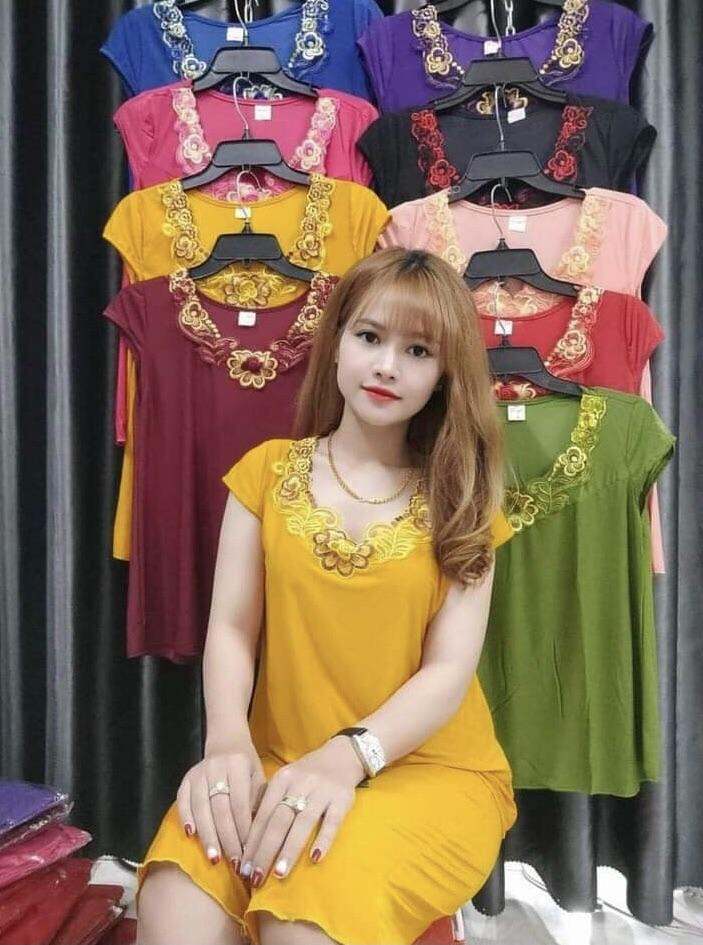 Bộ lửng thun lạnh tay con phối ren