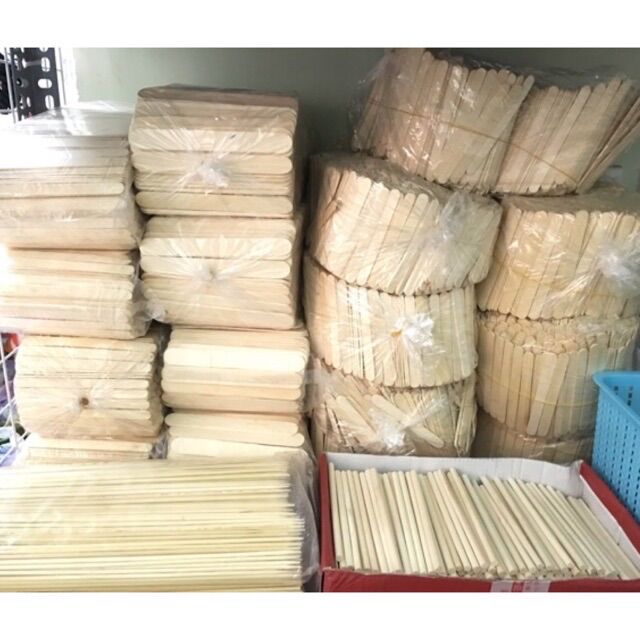 Que kem gỗ đè lưỡi, que tròn