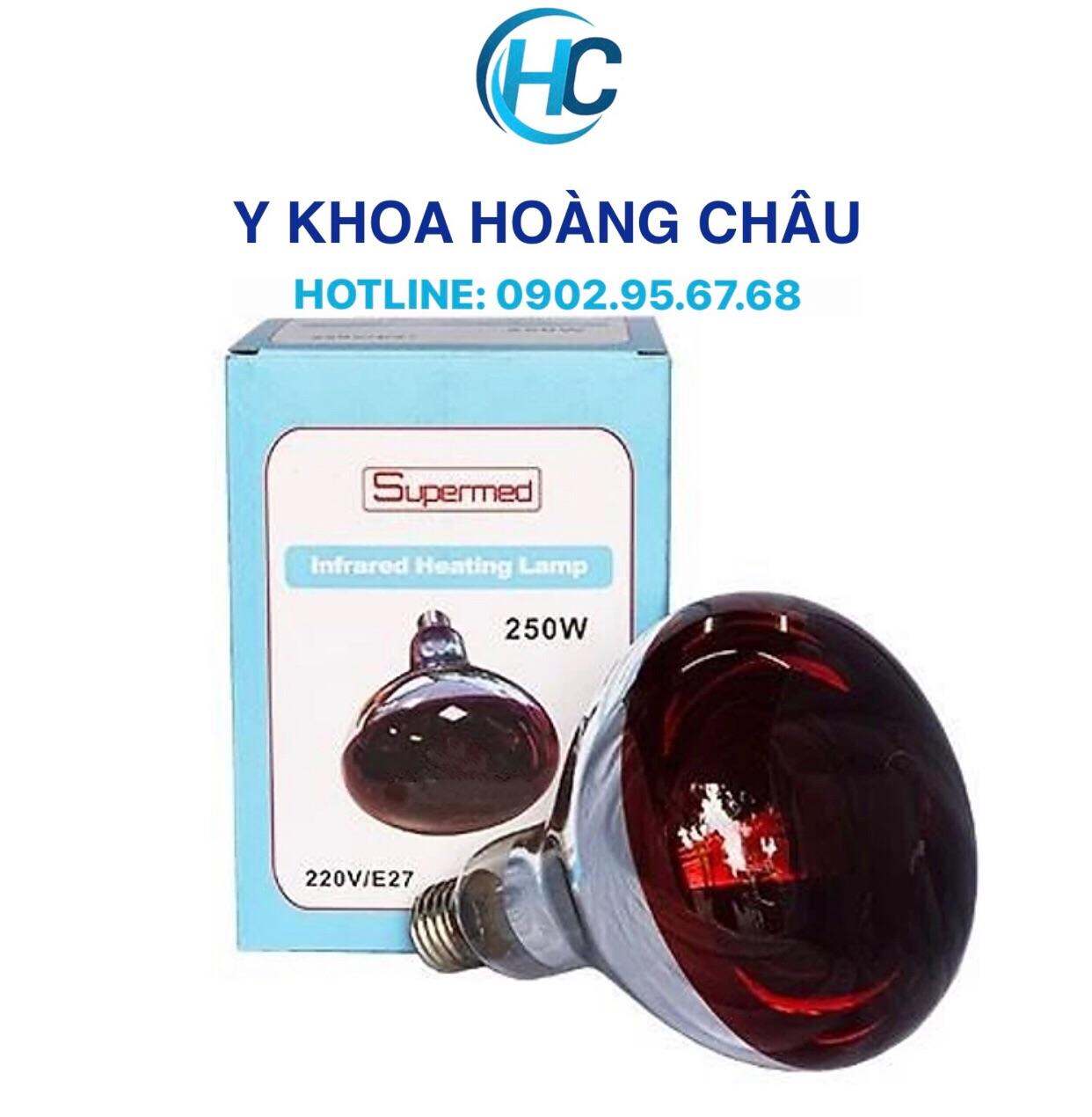 Bóng Đèn Hồng Ngoại Y Tế SUPERMED 250W Sưởi Ấm, Giảm Đau