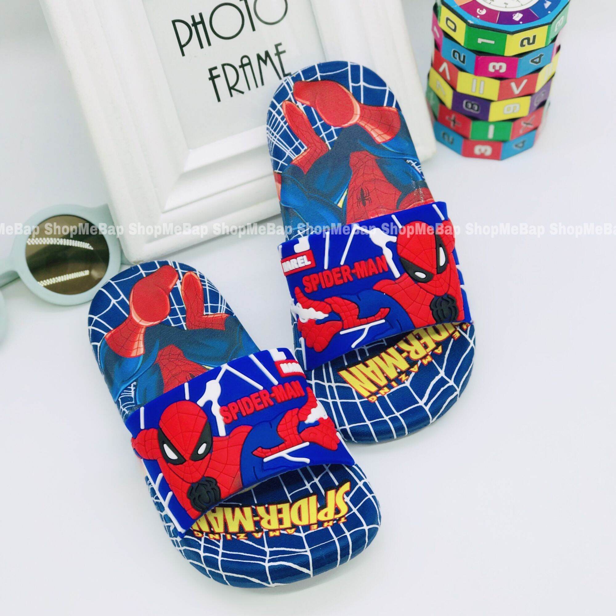 Dép lê nhền nhện in 3D sắc nét siêu đẹp cho bé trai