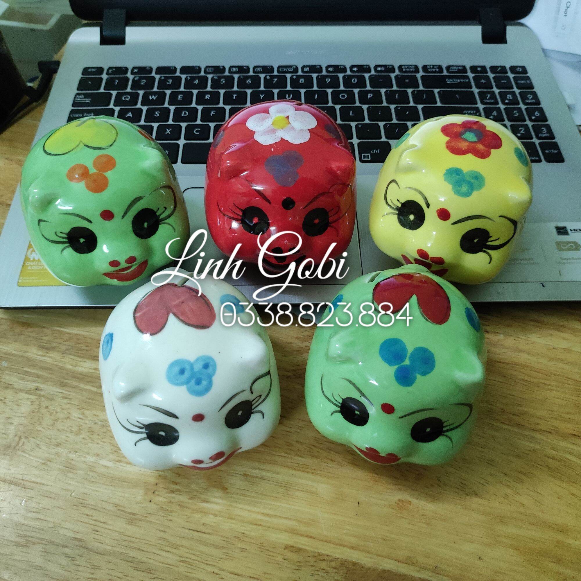 Lợn sứ , heo sứ mini 8cm