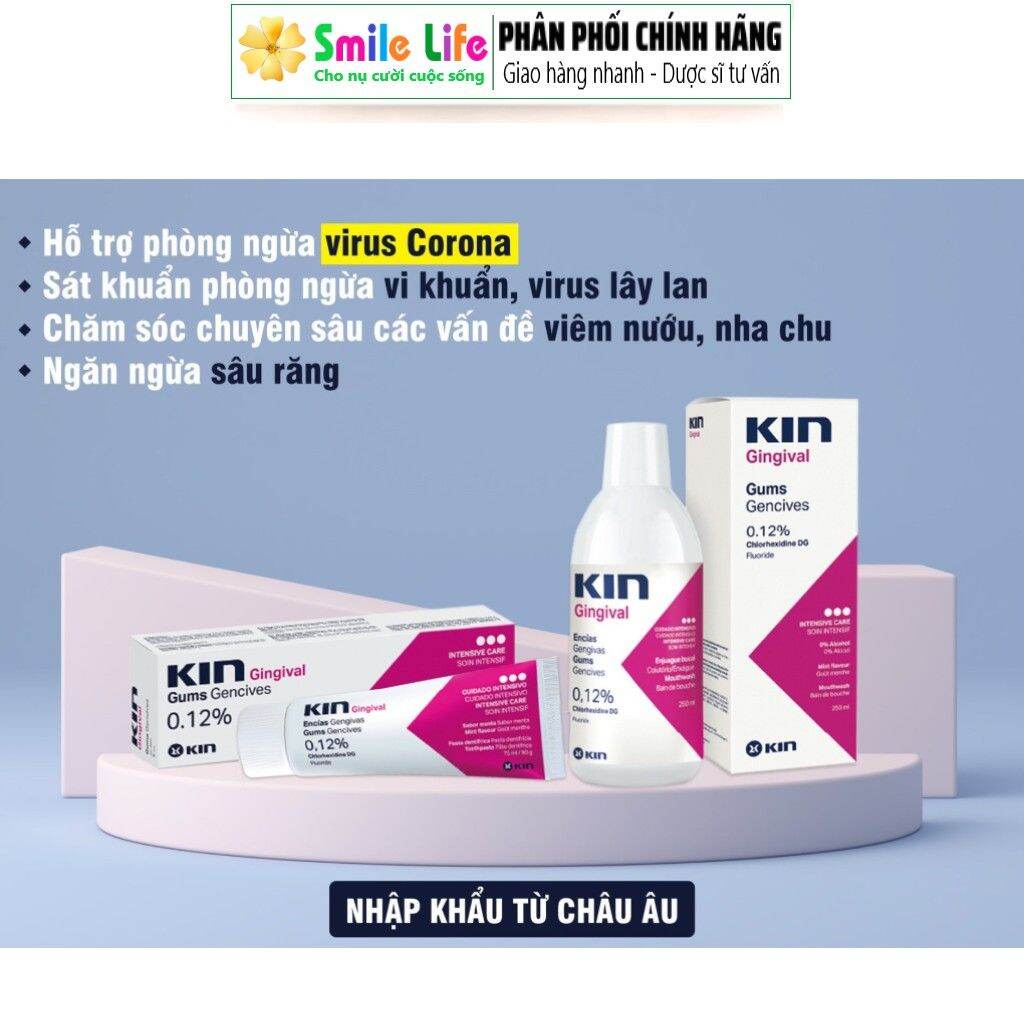 COMBO Viêm nướu Kin Gingival - Sát Khuẩn Miệng Họng