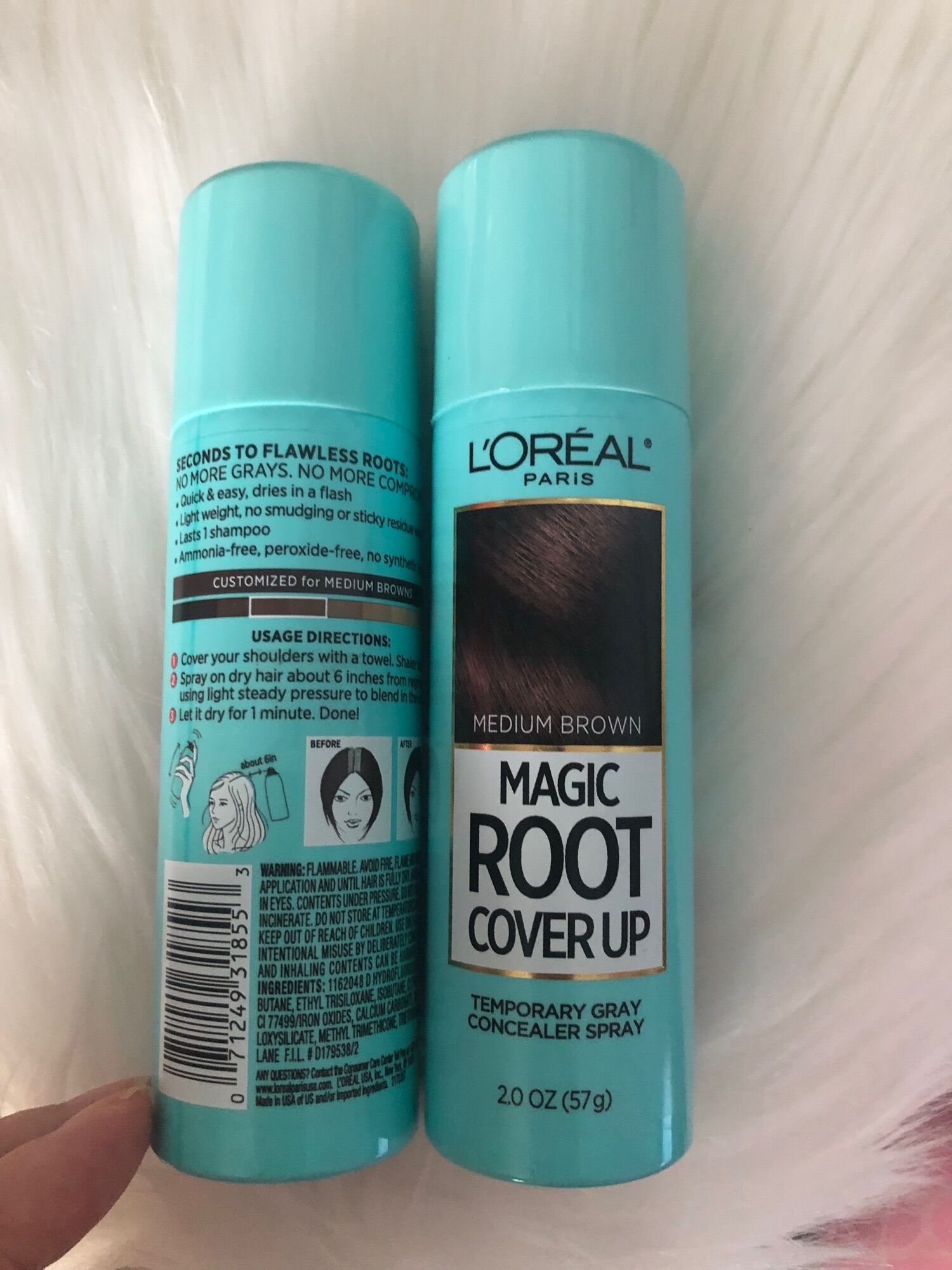 Nhuộm tóc phủ bạc tạm thời L'Oreal Paris Magic Retouch Temporary Root Conceale - Medium Brow .Nâu đen sáng