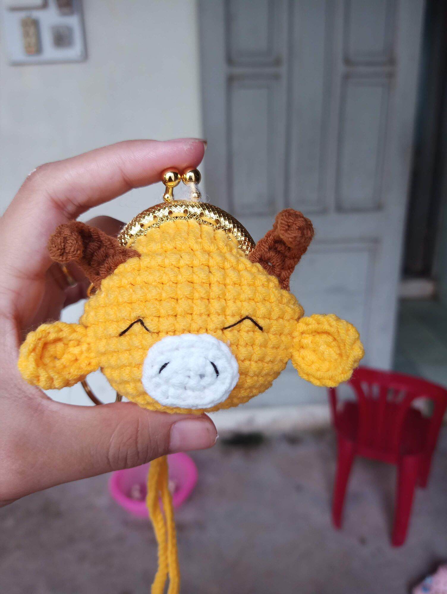 Túi đựng tỏi cho bé hình con trâu