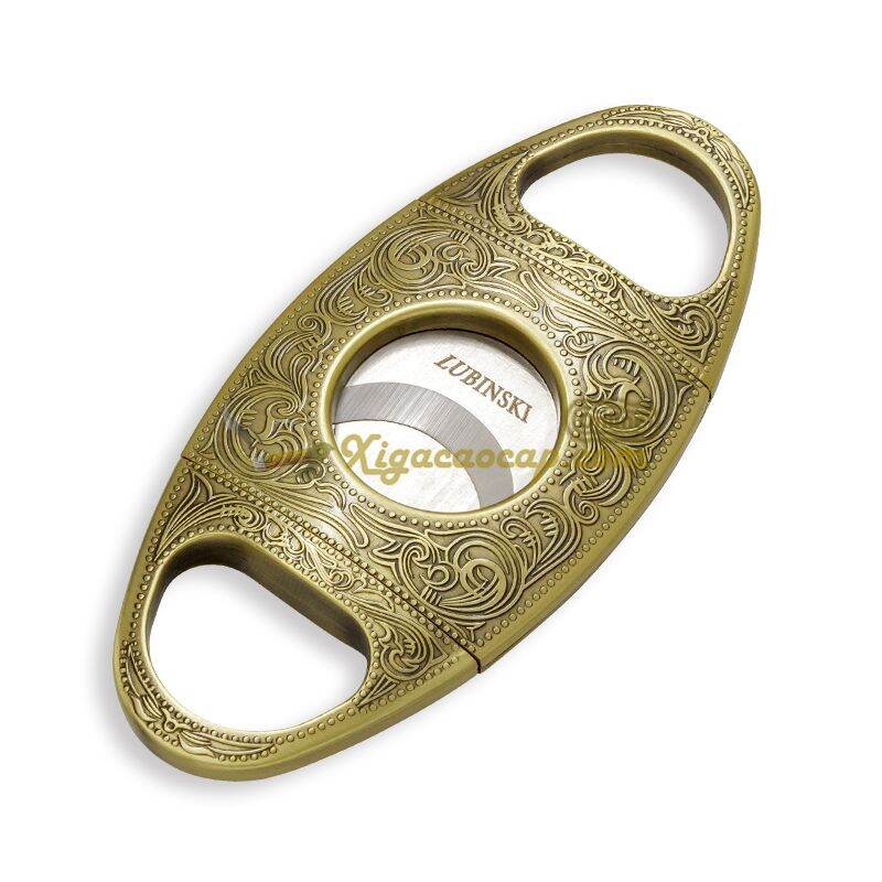 Cigar Cutter- Dụng Cụ Dao cắt XÌ Gà Lubinski gold hoa văn giả cổ chất lượng cao