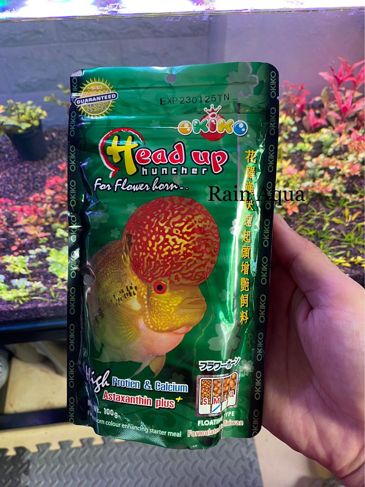 OKIKO - THỨC ĂN LÊN ĐẦU MÀU CHÂU CHO CÁ LA HÁN (100g)