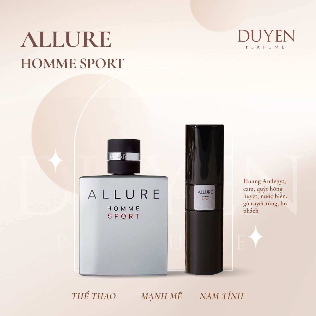 Duyenperfume - nước hoa mini 20ml nam allure homme sport