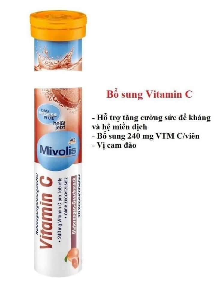 Viên sủi Mivolis bổ sung Vitamin Đức