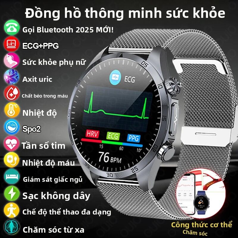 Đồng Hồ Thông Minh Hỗ Trợ Giấc Ngủ NEW CES TK29 Màn Hình AMOLED 1,43 Inch Theo Dõi Sức Khỏe ECG Theo Dõi Thể Thao Và Thể Dục Cho Nam Và Nữ