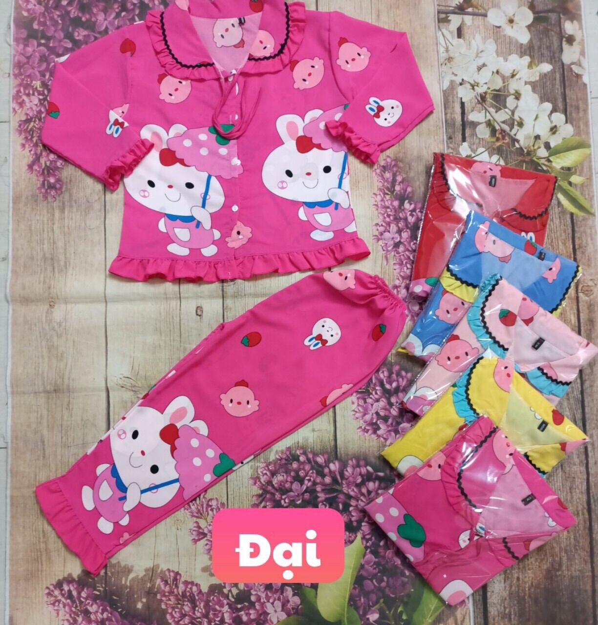 (HCM) BỘ PIJAMA LỤA TIỂU THƯ DÀI TAY CHO BÉ 20-36kg ( Ngẫu nhiên)