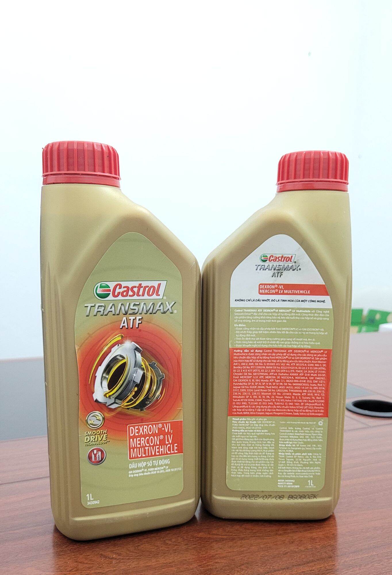 Dầu số tự động xe ô tô ATF Castrol Transmax Dexron VI