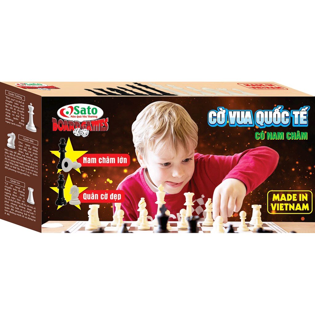 Cờ vua quốc tế có nam châm.Sato 041 chính hãng