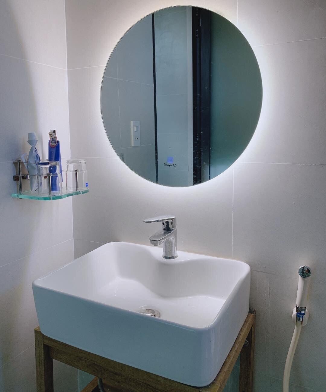 Chậu lavabo sứ rửa mặt cao cấp Mission ( loại chữ nhật đặt bàn)