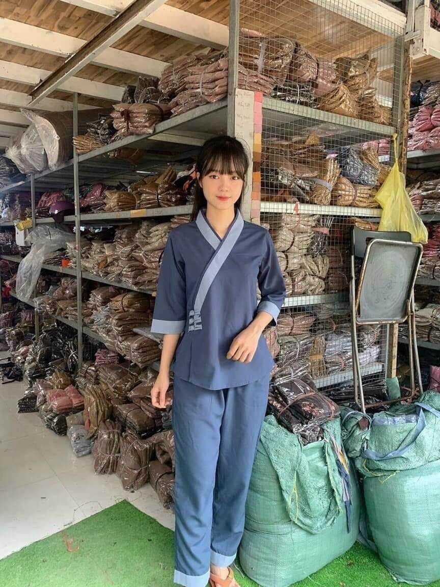 Đồ đi chùa nữ_Mẫu kate 3 nút