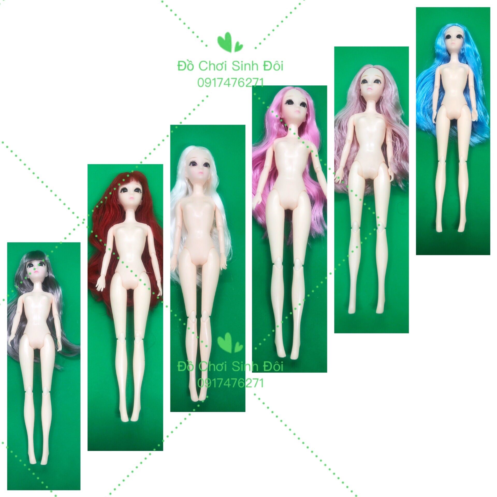 Búp bê bjd - thân 11 khớp mắt 3d